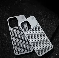 Алюминиевый чехол в стиле Mac Pro для iPhone 14 Pro, серебристый